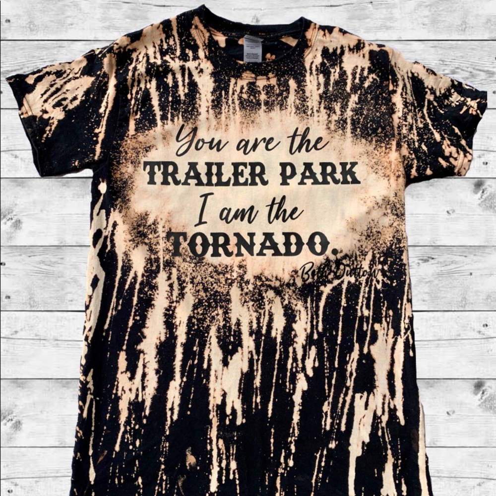 Yellow stone bleached Tee shirts.
